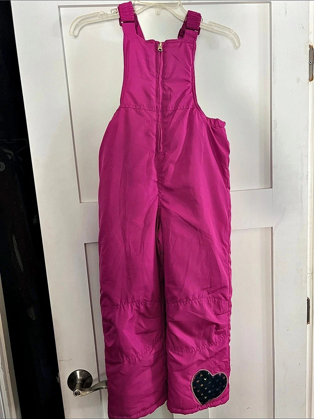 AQ Girls Pink Snow Bib Overalls Size 6X Like New